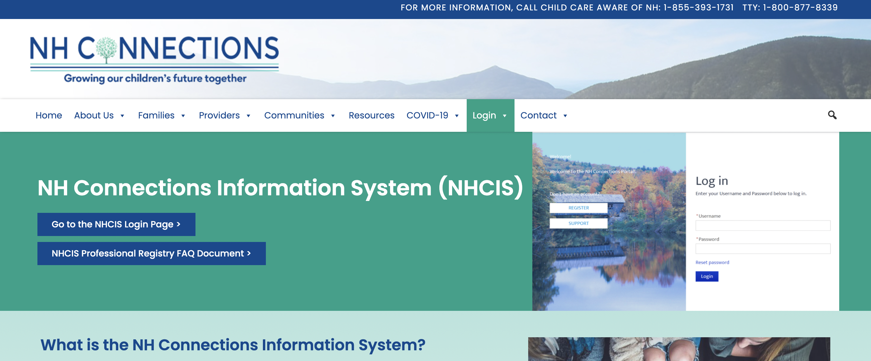 NHCIS screenshot